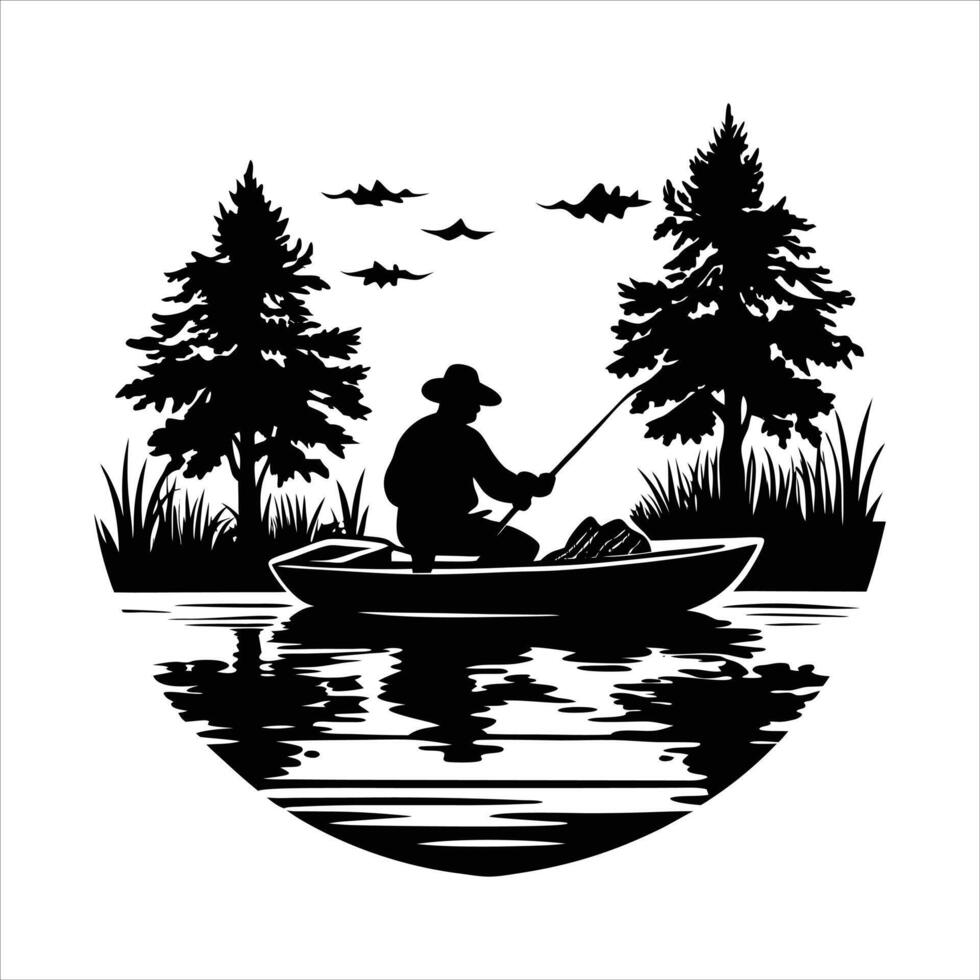 Kayak Silhouette . vector