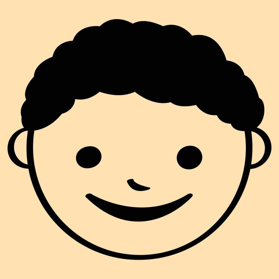 boy head illustration design vector