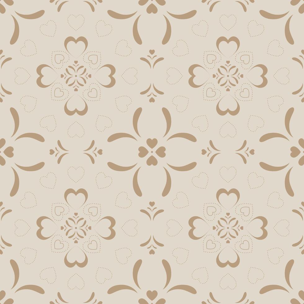 Seamless pattern with colorful heart shape, geometric round shape, beautiful color background. illustration. vector