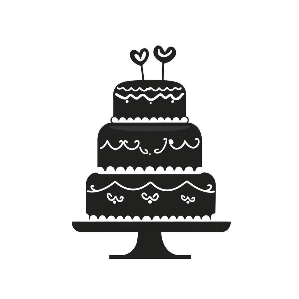 Perfect Wedding Cake for an Unforgettable Day vector