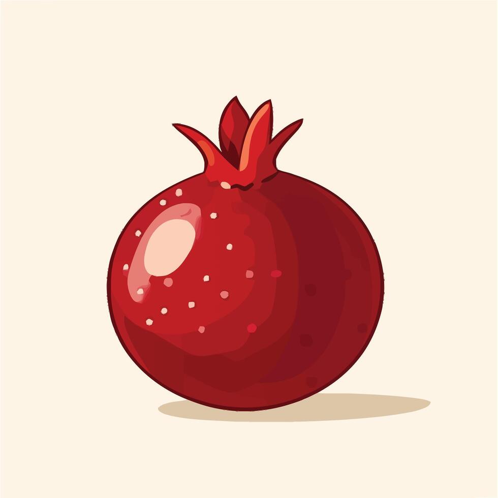 Juicy Pomegranate with Bright Red Color vector