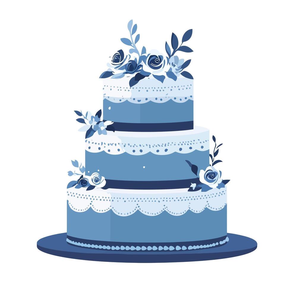 Sophisticated Wedding Cake for Elegant Weddings vector