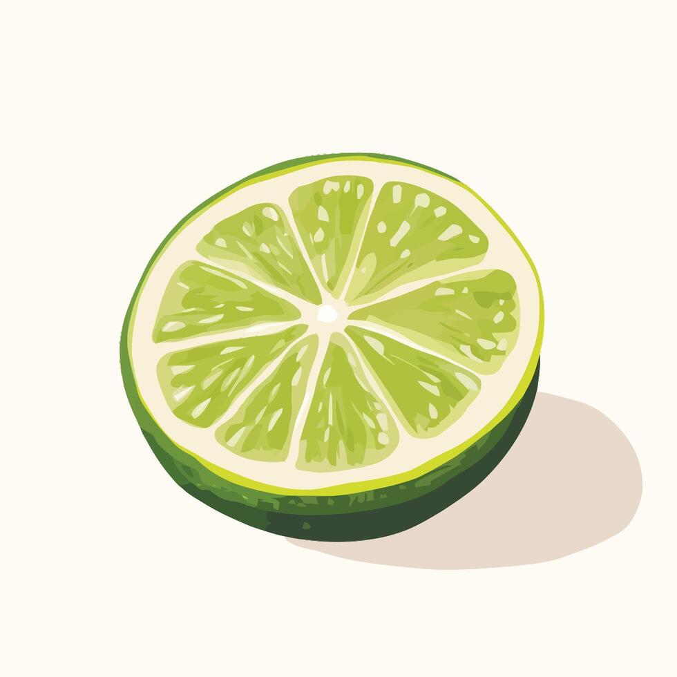 Bright Green Lemon Halves for a Fresh Look vector