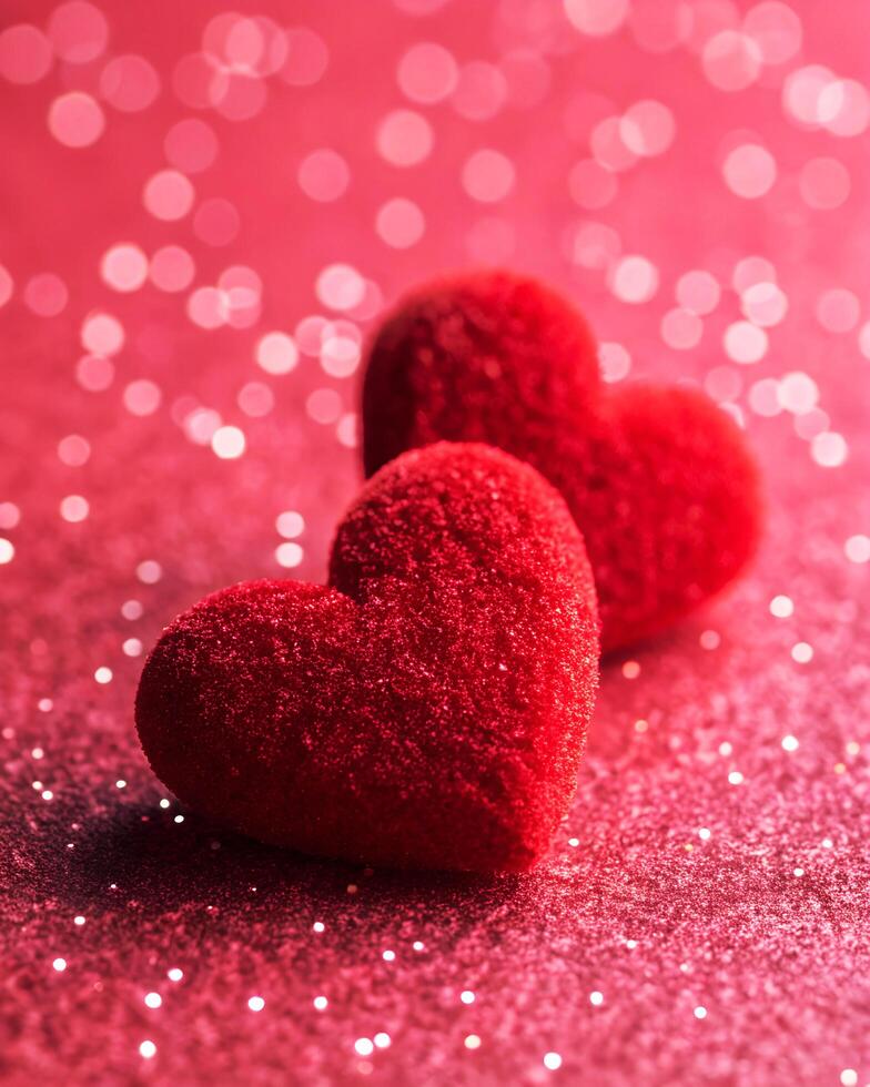 Valentine's day hearts red over play photo