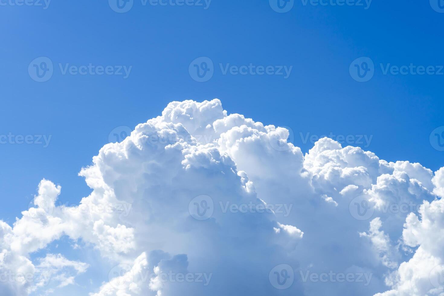 White cloud on the sky with blue sky photo