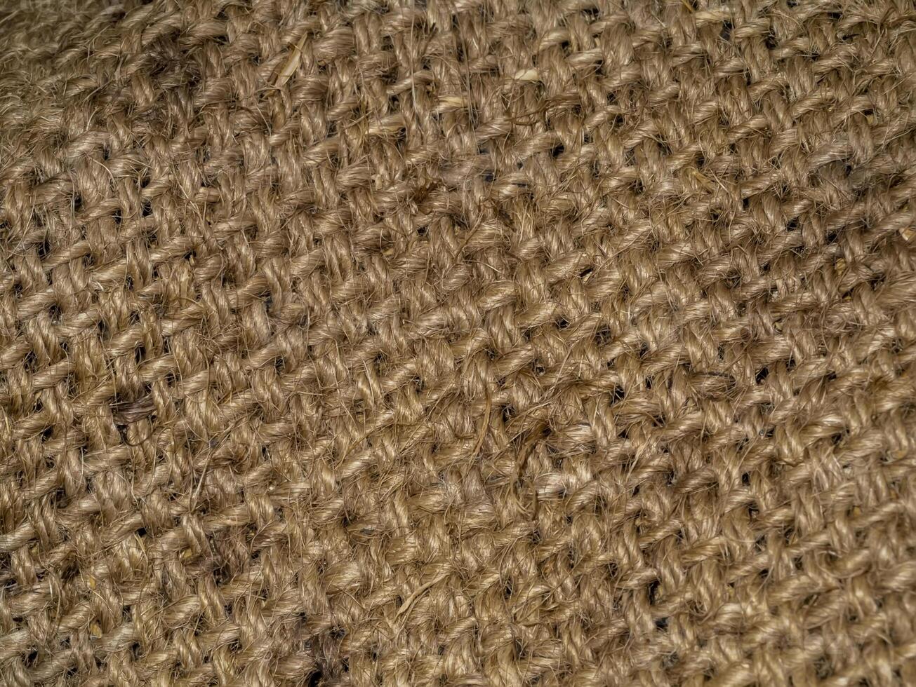 Close up hemp sack texture background. photo