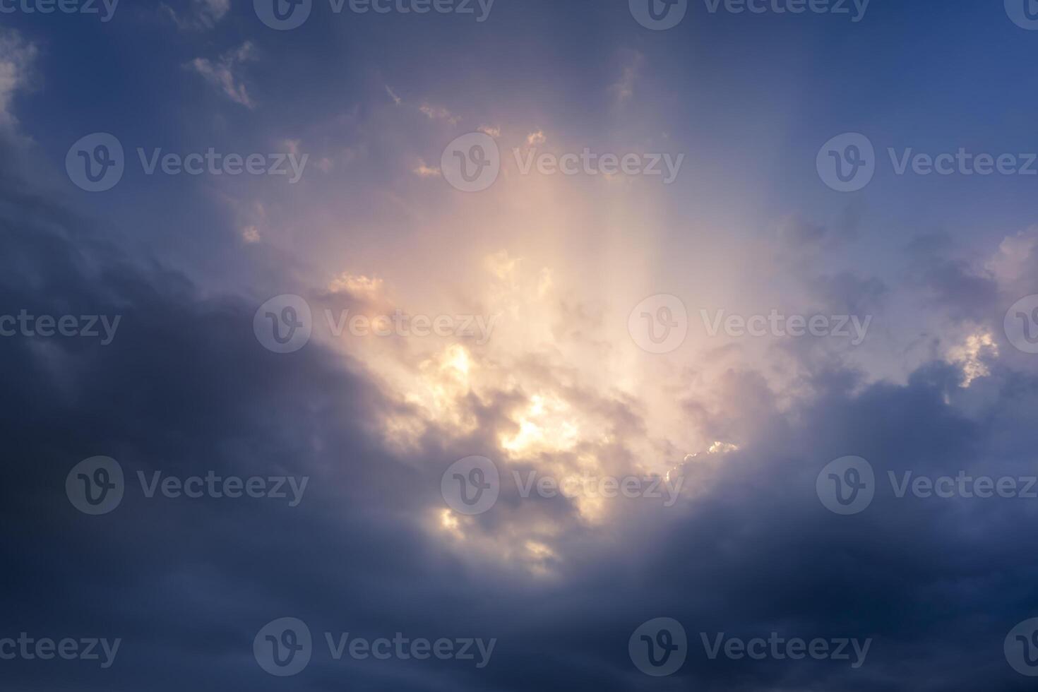 The cloud in rain season with sunlight. photo