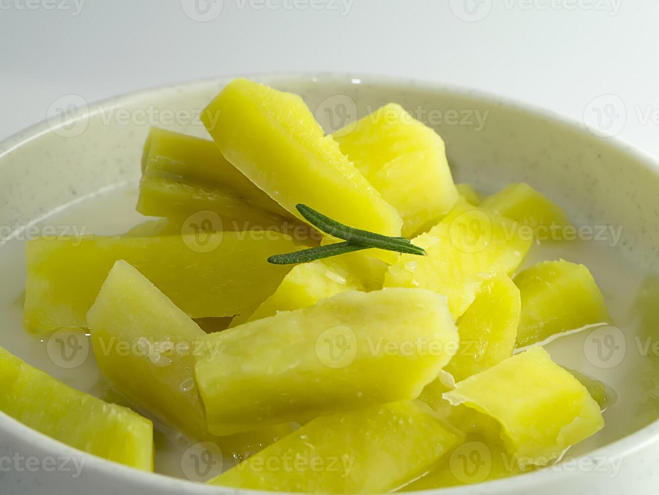 Beni Haruka sweet potato in coconut milk. photo