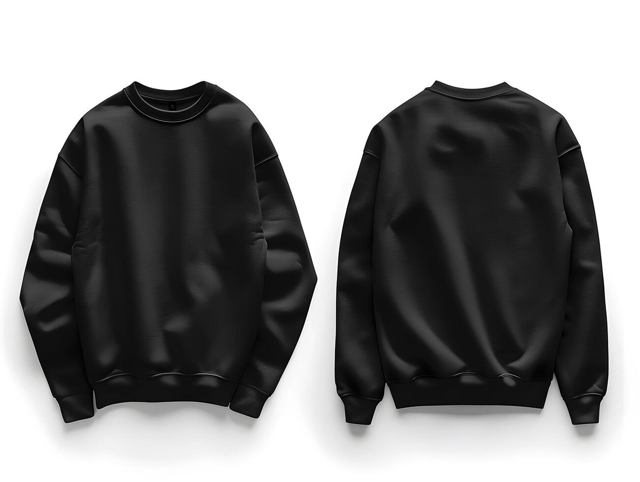 black sweatshirts on plain white background photo