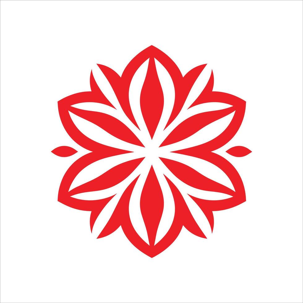 A red flower logo with a white background vector