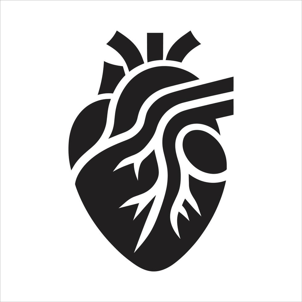 Human heart icon isolated on white background vector