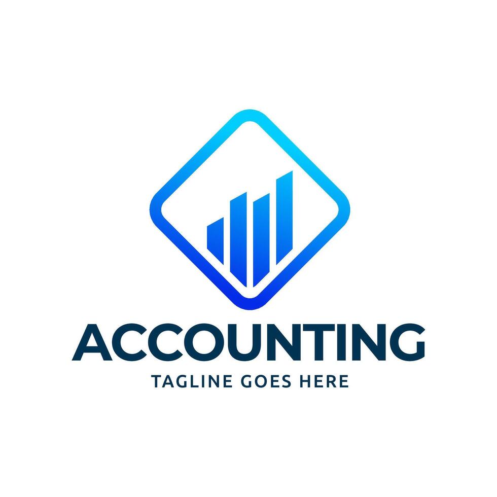 Accounting logo template vector