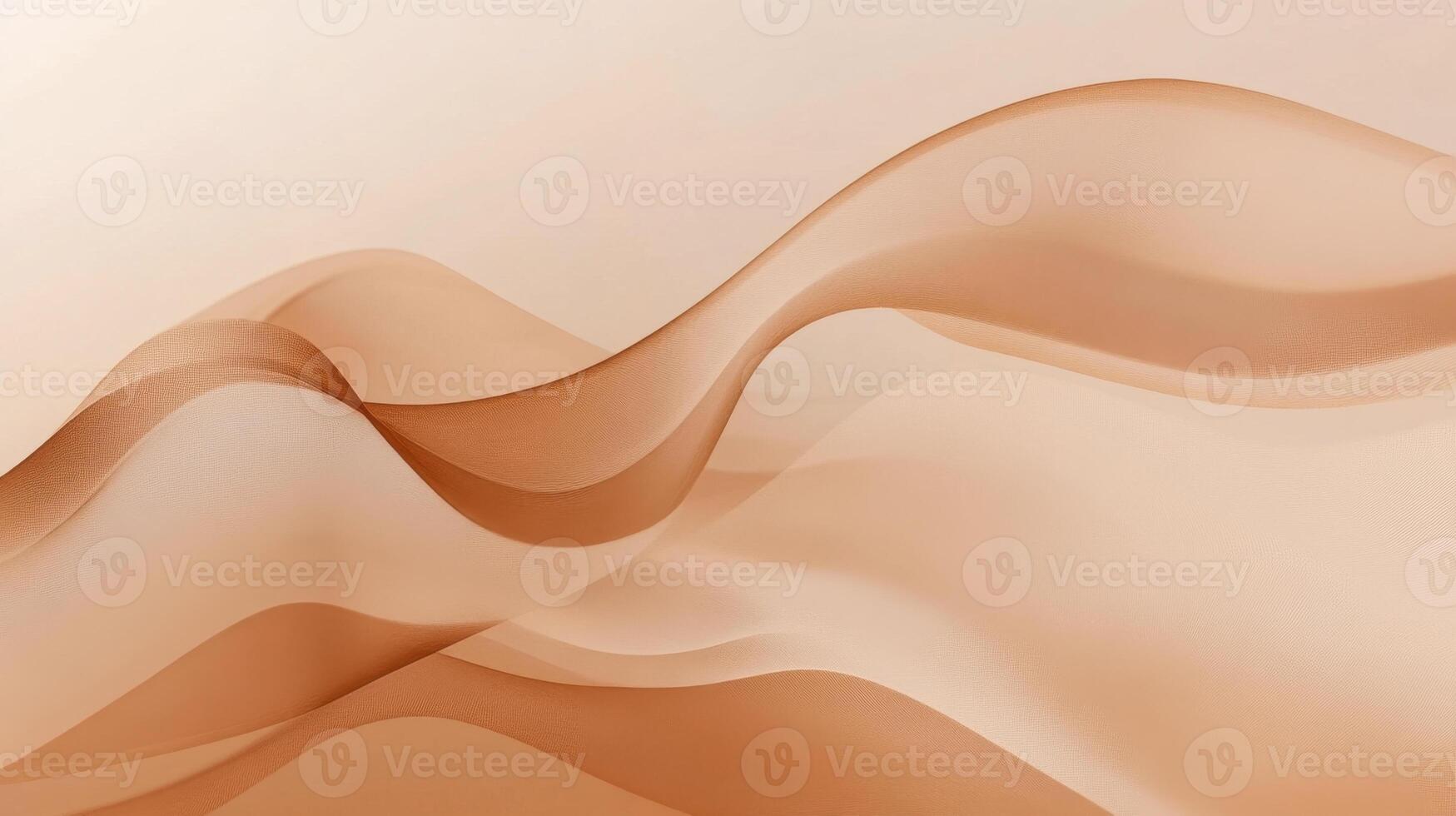 Smooth brown waves creating an elegant and minimalist abstract background photo
