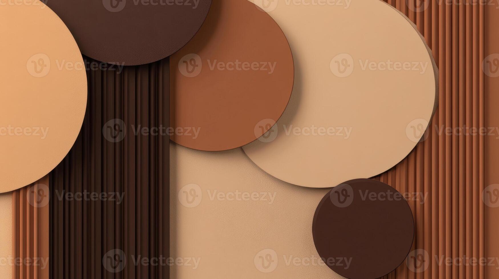 Geometric shapes and lines in shades of brown and beige create a stylish and modern abstract background photo