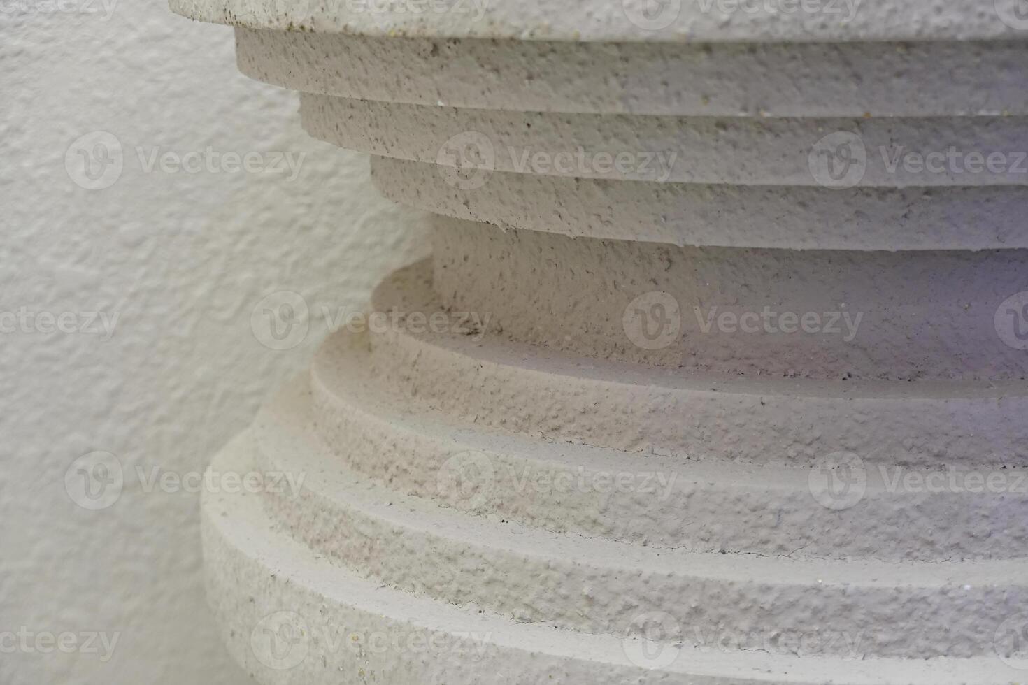 Abstract White Curved Lines concrete. modern building in minimal style photo