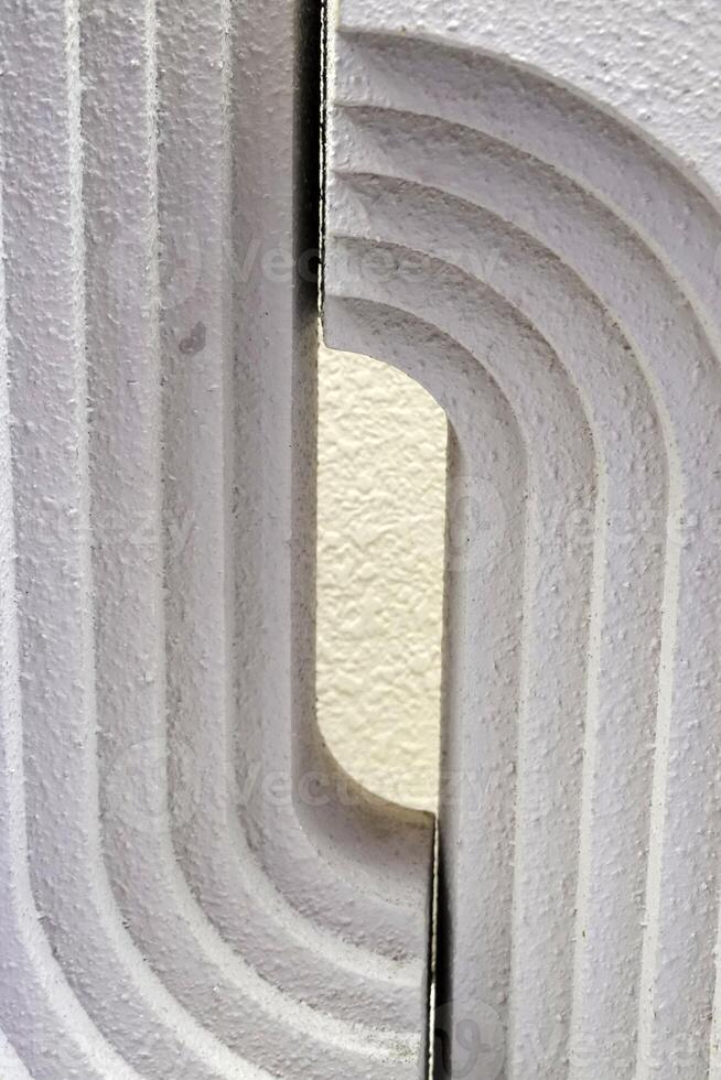 Abstract White Curved Lines concrete. modern building in minimal style photo