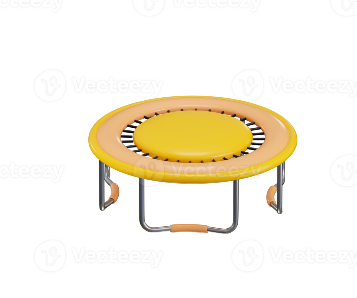 Trampoline icon 3d render concept of outdoor jump object icon illustration png