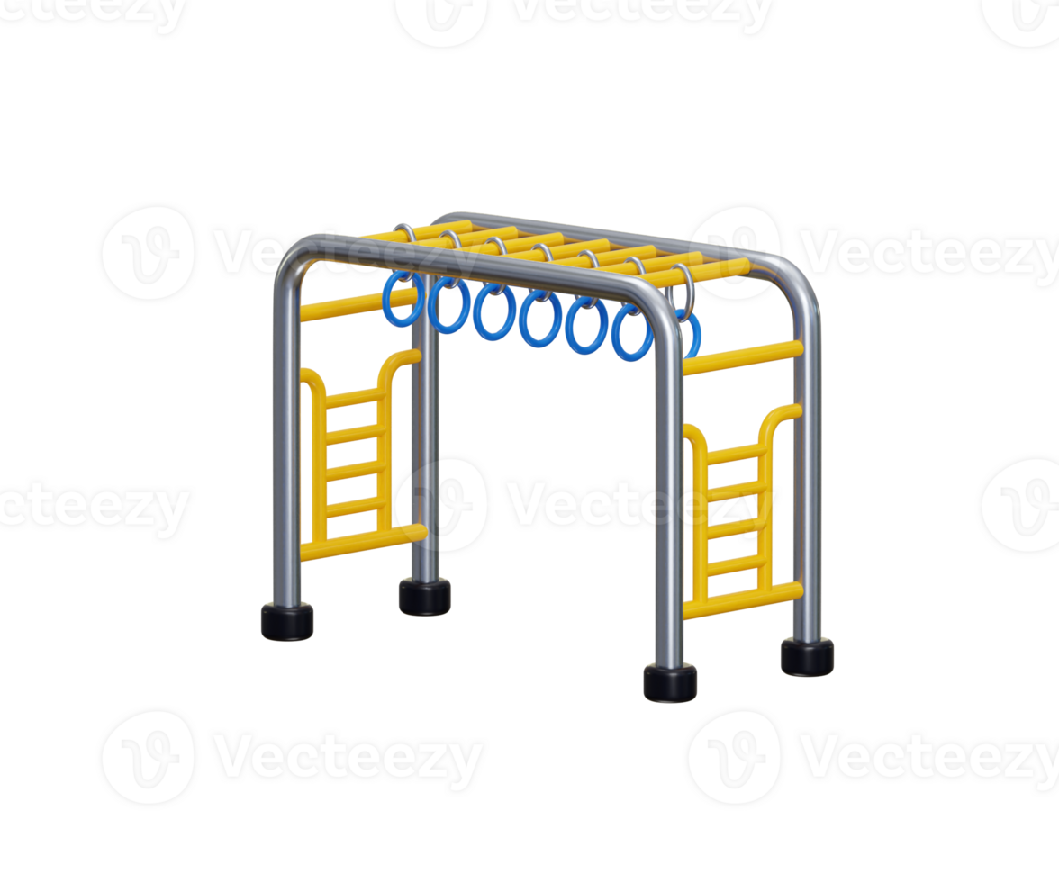 Monkey bar icon 3d render concept of kids playground childhood activity icon illustration png