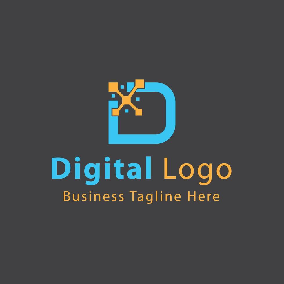 Digital Logo Design vector