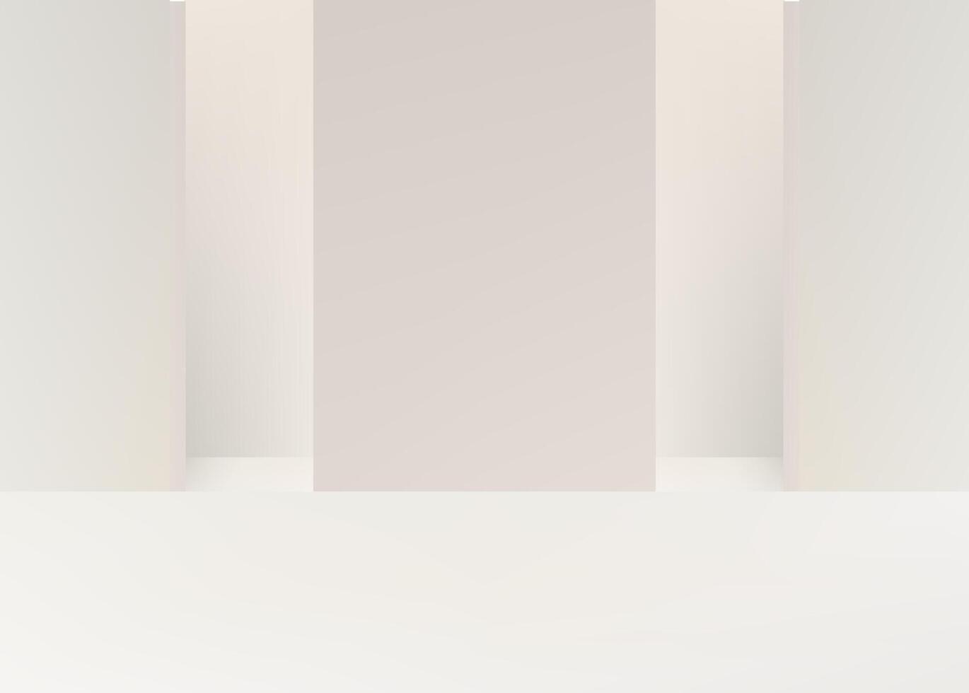 Abstract white color wall and floor background. Wallpaper design vector