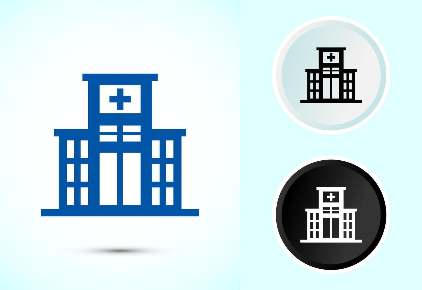 Hospital building icon design, Medical sign symbol vector