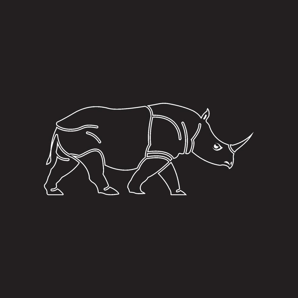 Rhino icon Design vector