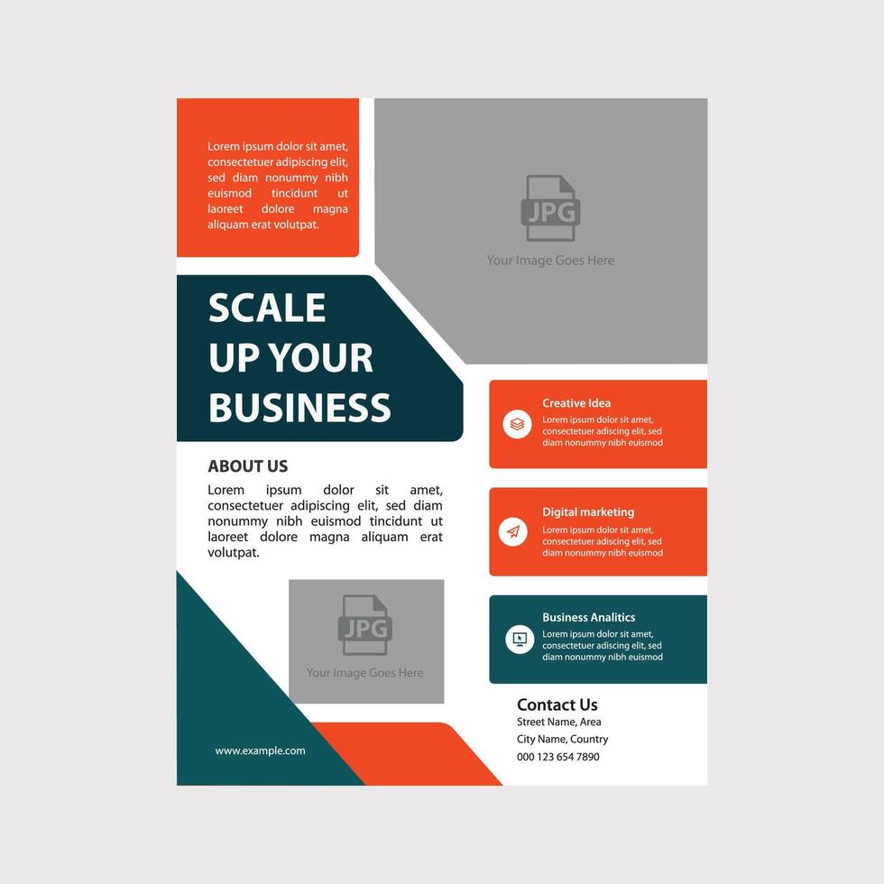 Modern creative Corporate business flyer vector