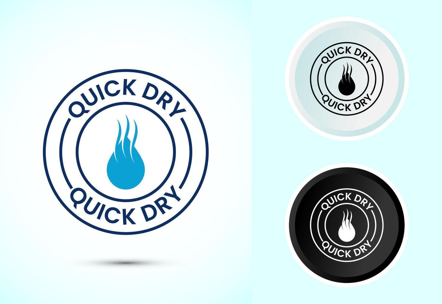 Quick dry icon design illustration. quick dry icon Black vector