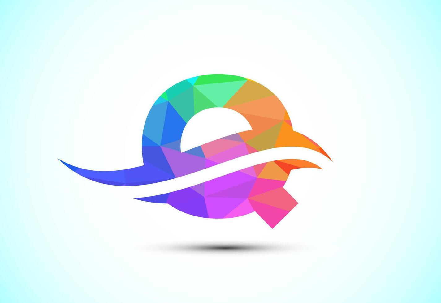 Alphabet Q with swoosh or ocean wave logo design. Graphic alphabet symbol for corporate business identity vector