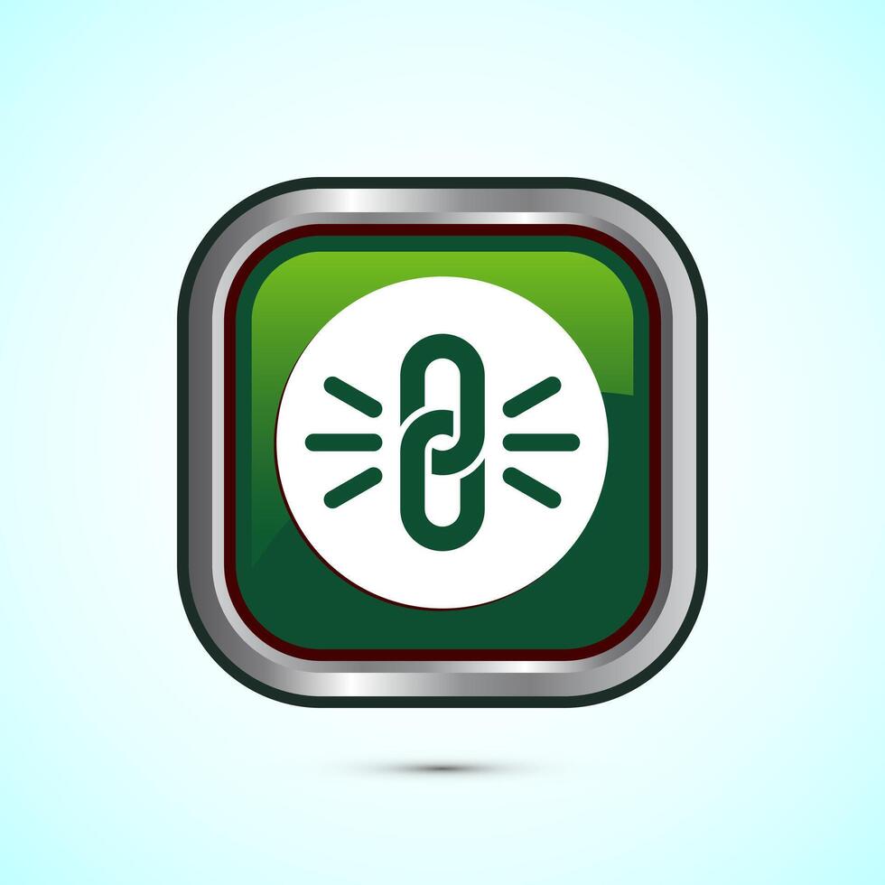 Durable icon design illustration, Durable logo badge for product design element. Green Color Square Button Design vector