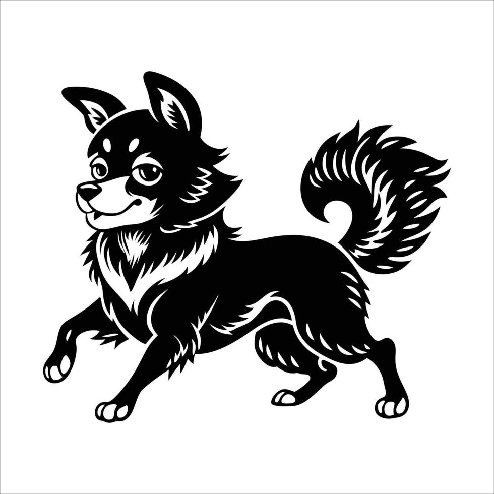 Running Free The Papillon Wild Spirit vector