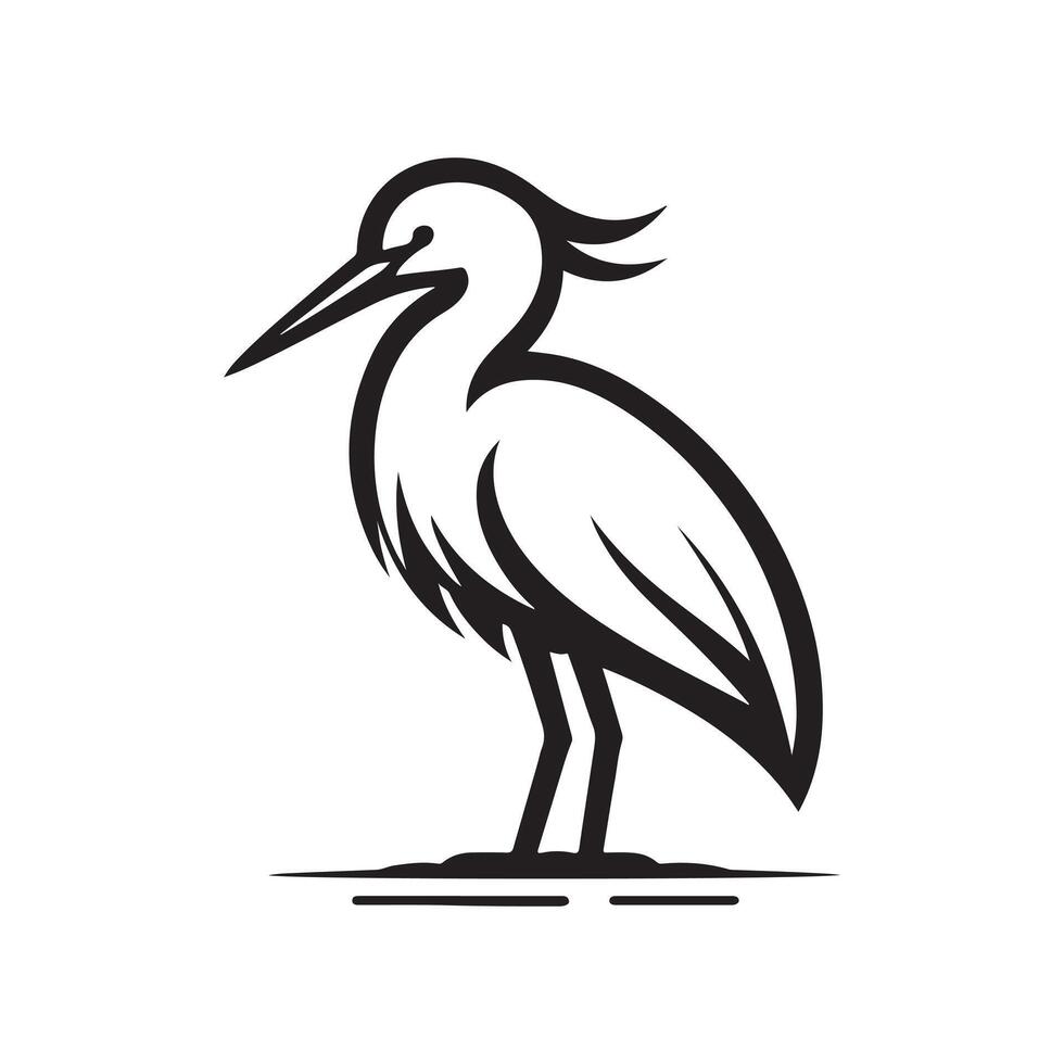 Little Egret Silhouette Vectors for Nature-Themed Invitations and Events