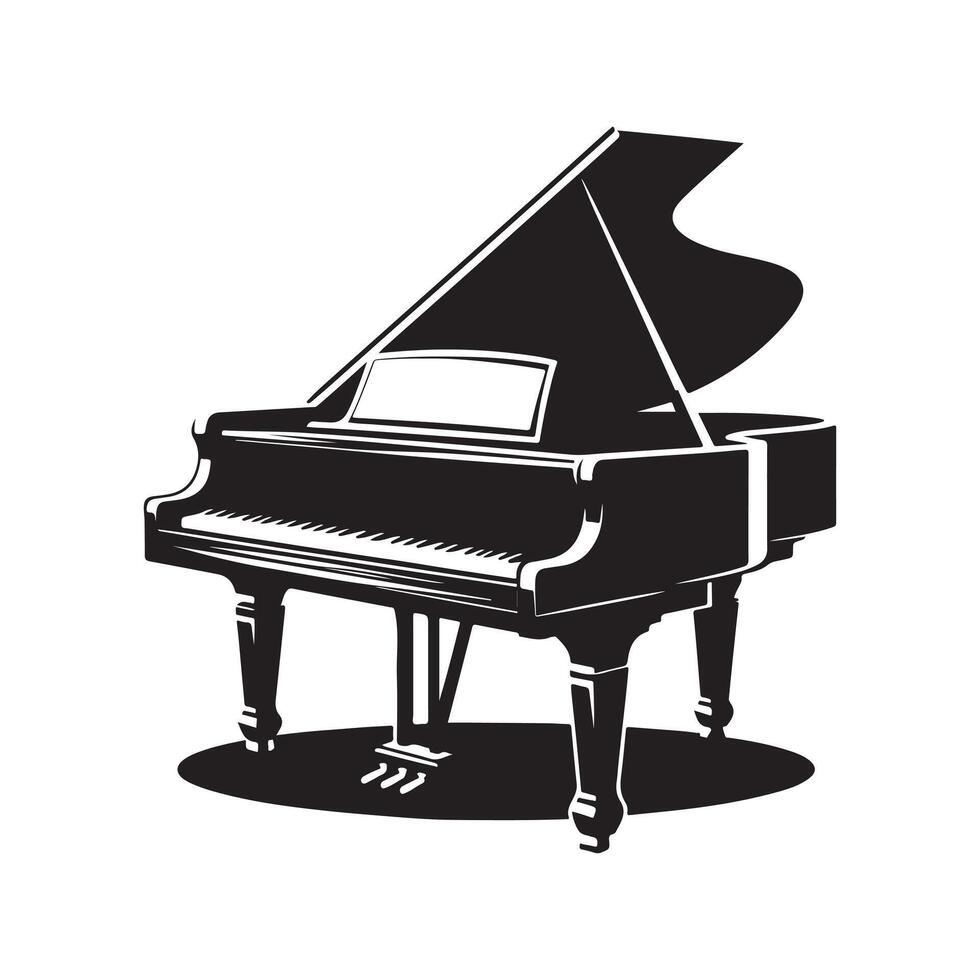 Piano Silhouette Vectors Ideal for Orchestras and Performance Graphics