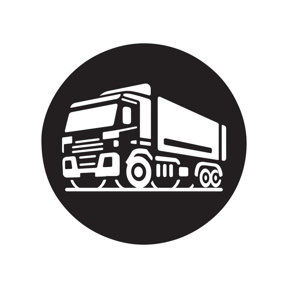 Unique Articulated Lorry Silhouettes for Marketing Materials vector
