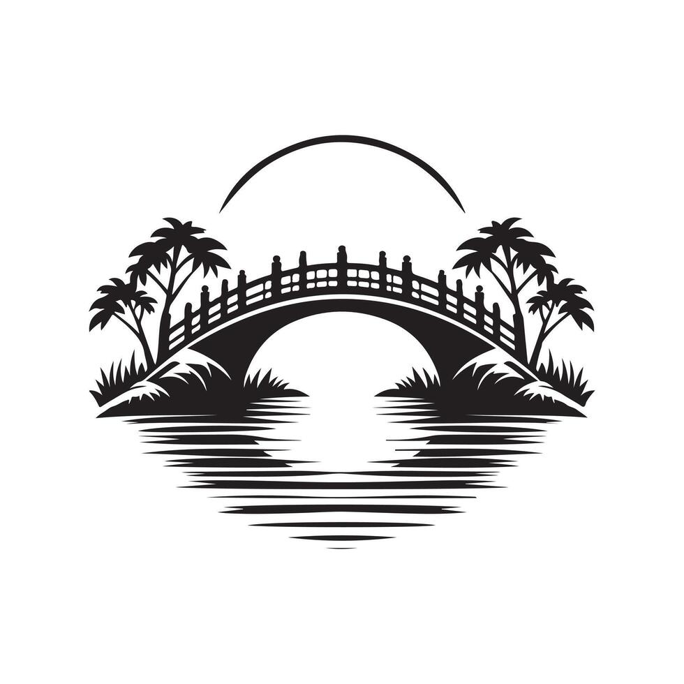 Professional Over Bridge Silhouette Vectors for Branding and Advertising