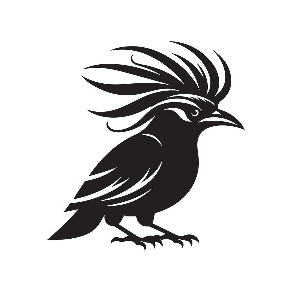 Mynah Bird Silhouette Vectors for Bird-Themed Graphic Designs