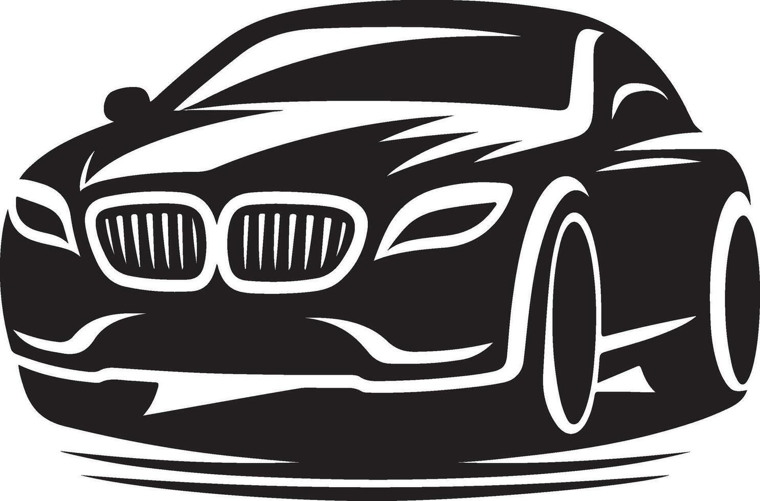 Creative Coupe Car Silhouette Vectors for DIY Vehicle Design
