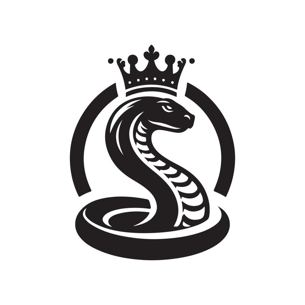 King Cobra Silhouettes for Reptile-Themed Digital Art and Clipart vector