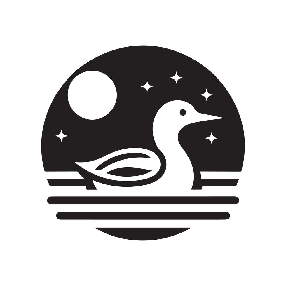 Download Common Loon Silhouette Vectors Art for Nature-Based Projects