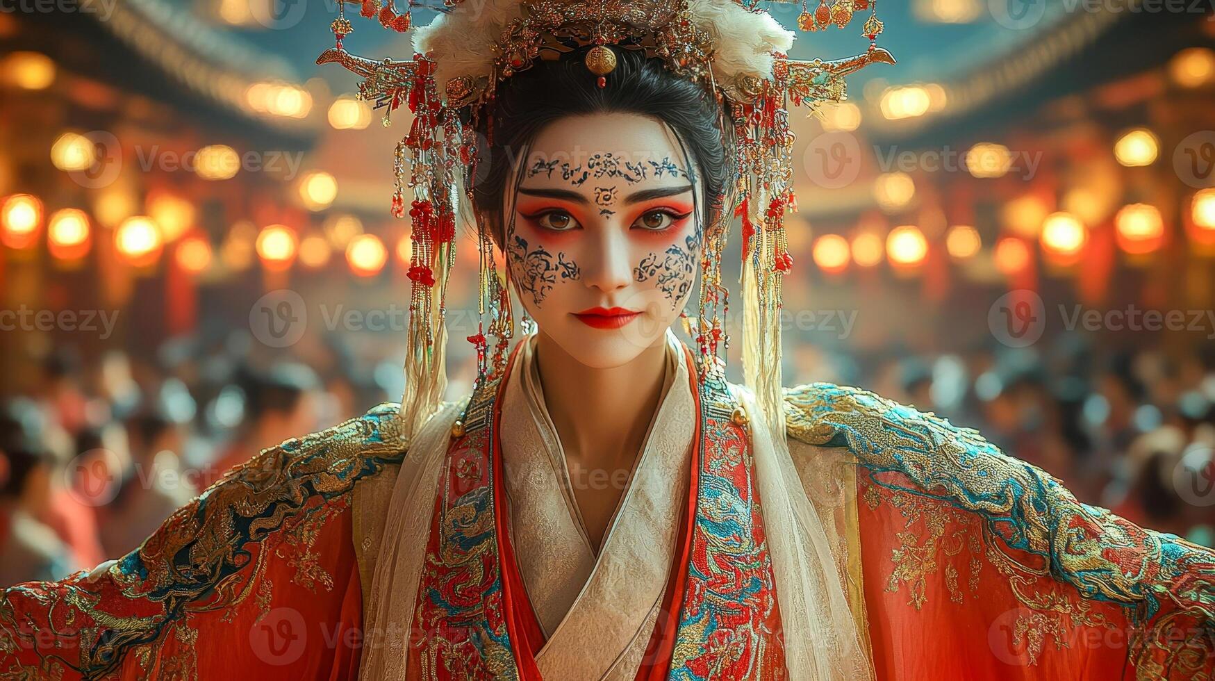 A Chinese opera artist in costume photo