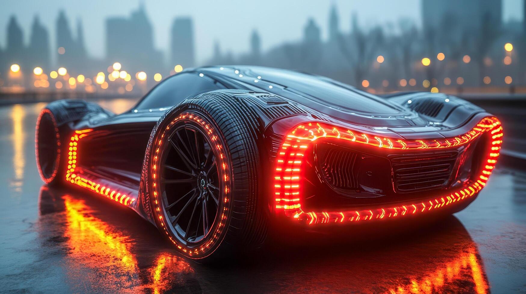 A close-up of the innovative car photo