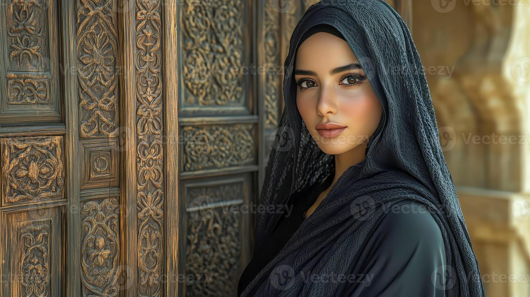 Arab woman in hijab photo