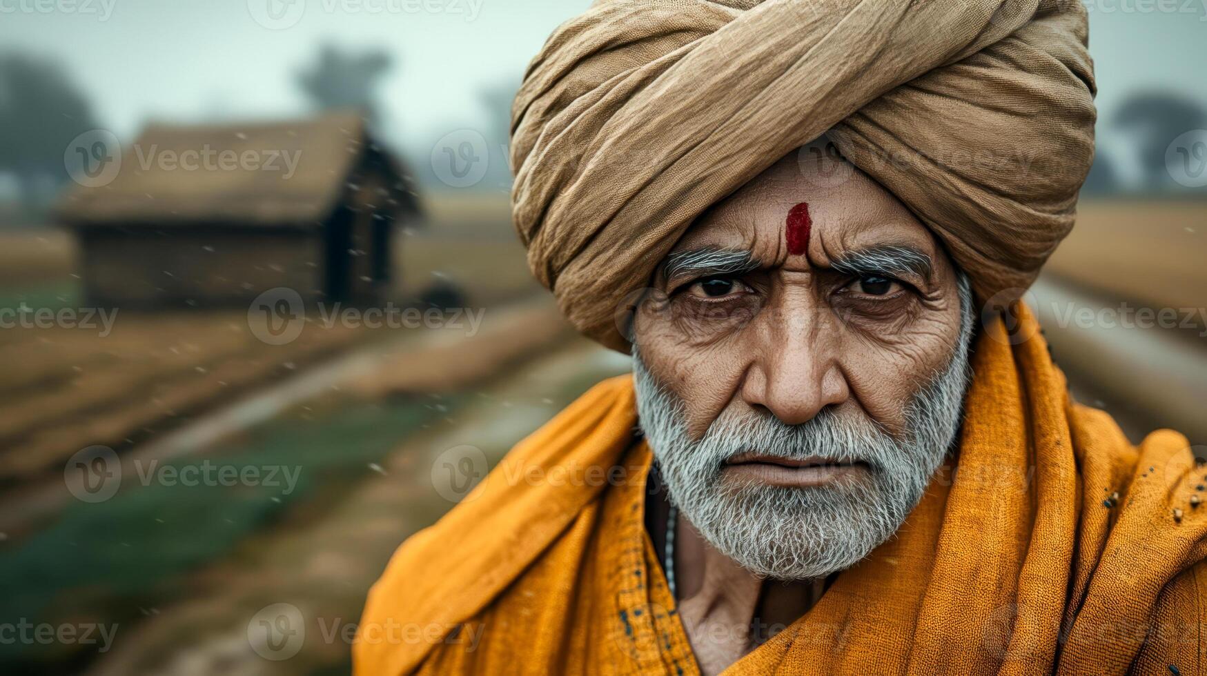 Indian man in a turban photo