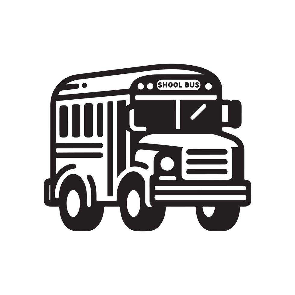 School Bus Silhouettes Ideal for Educational Publications and Ads vector