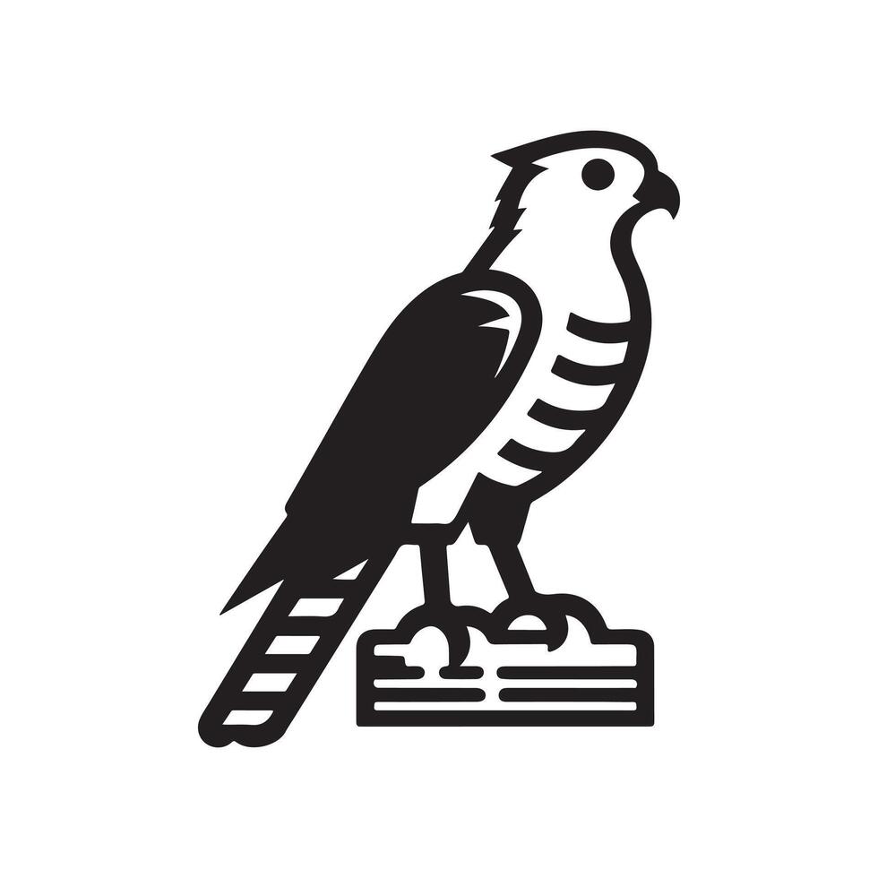 Unique Eurasian Goshawk Silhouette Vectors for Nature Enthusiasts