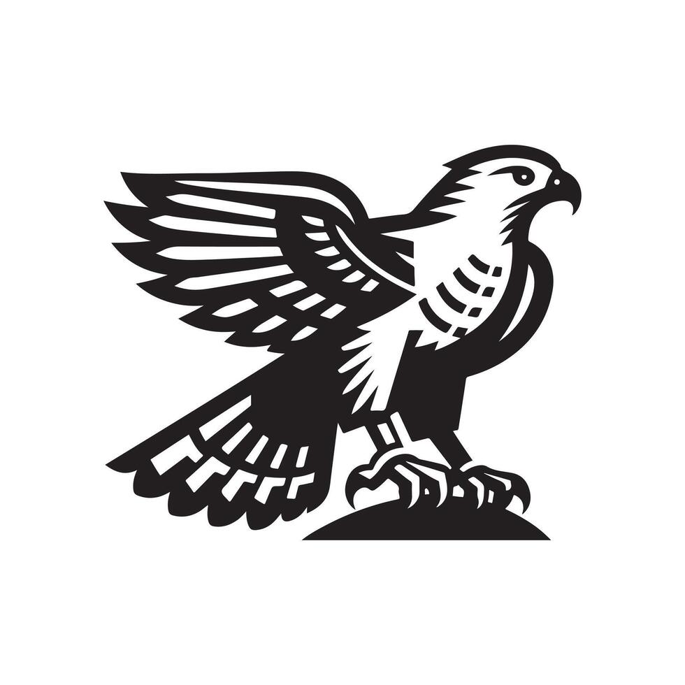 Eurasian Goshawk Silhouette Vectors Perfect for Eco-Art Graphics