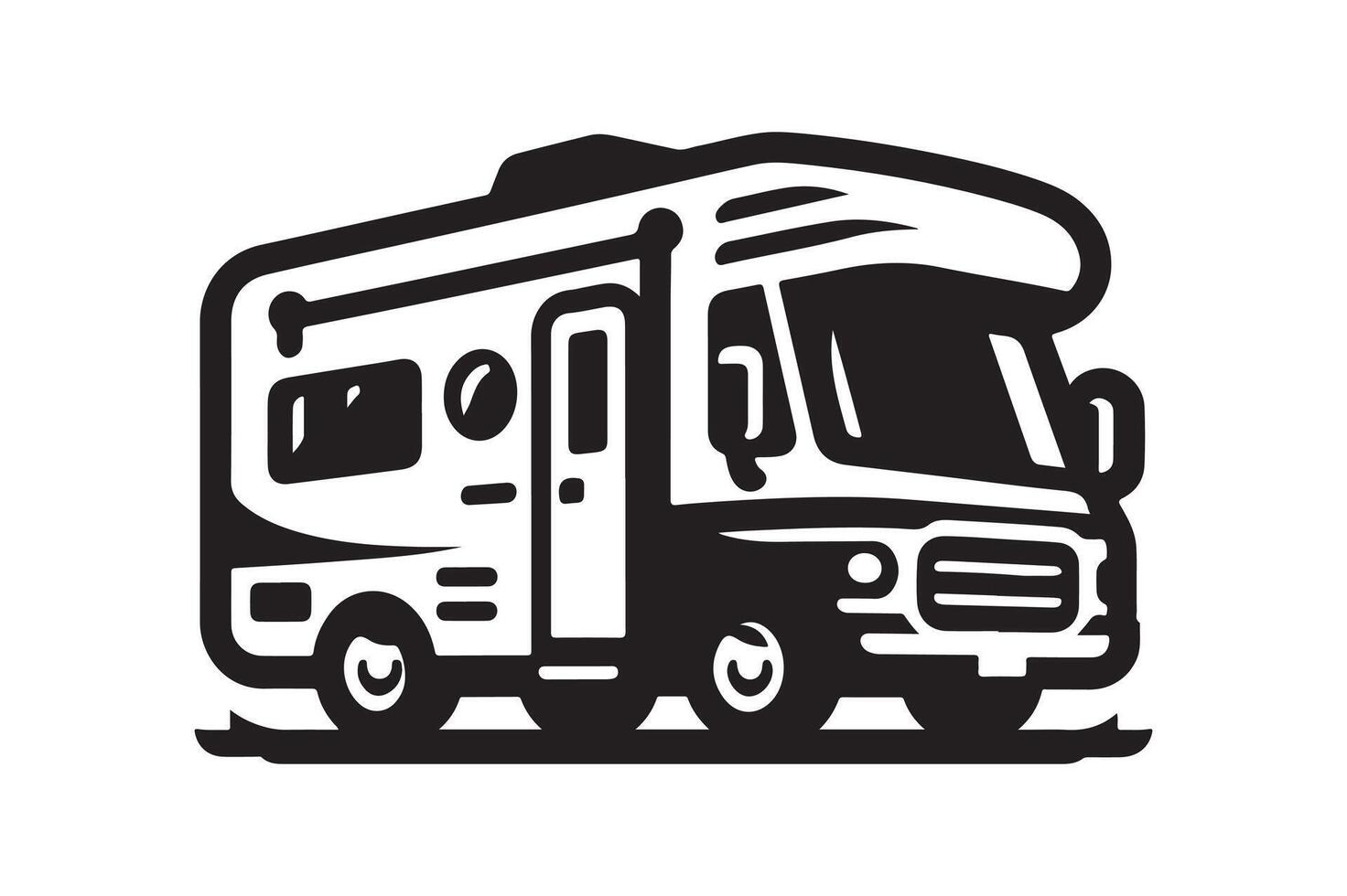 Motorhome Silhouette Vectors for Event Flyers, Invitations, and Posters