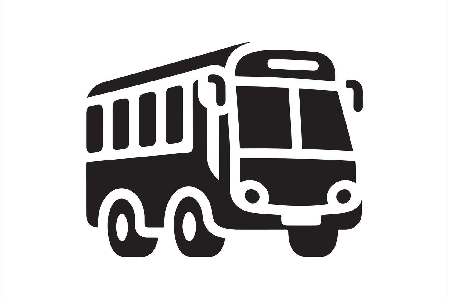Shuttle Bus Silhouette Vectors for Maps, Infographics, and Presentations