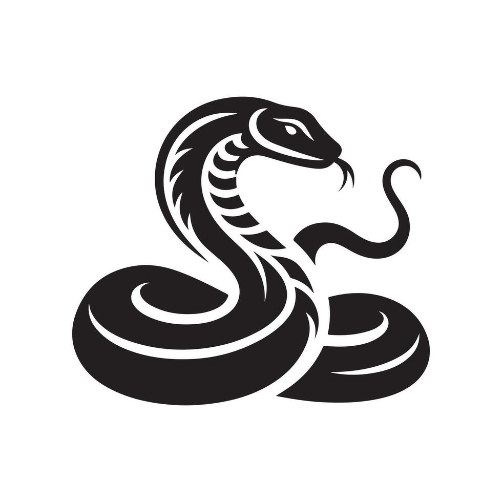 King Cobra Silhouette Vectors for Reptile and Dangerous Animal Projects