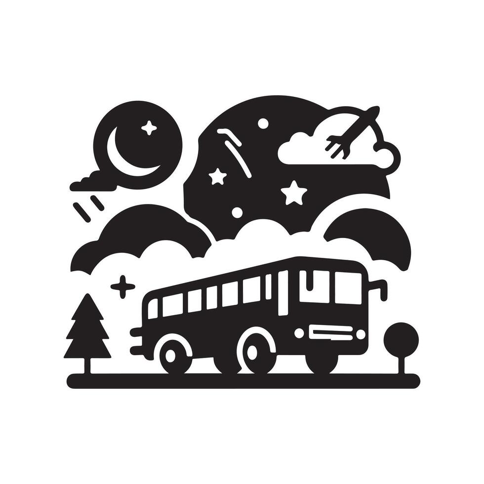 Versatile Shuttle Bus Silhouette Vectors for Commercial Use